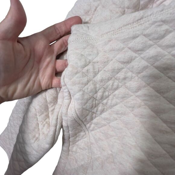 3x Duluth Trading Women's Quilted Turtleneck Pullover Beige pink Kangaroo Pocket - Picture 9 of 14